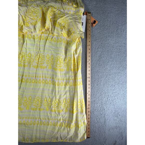 Future Collective Dress Women 17 Yellow Sundress Midi Spaghetti Strap Ruffle NWT - Picture 5 of 9